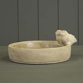 Stoneware Bird Bath detail page